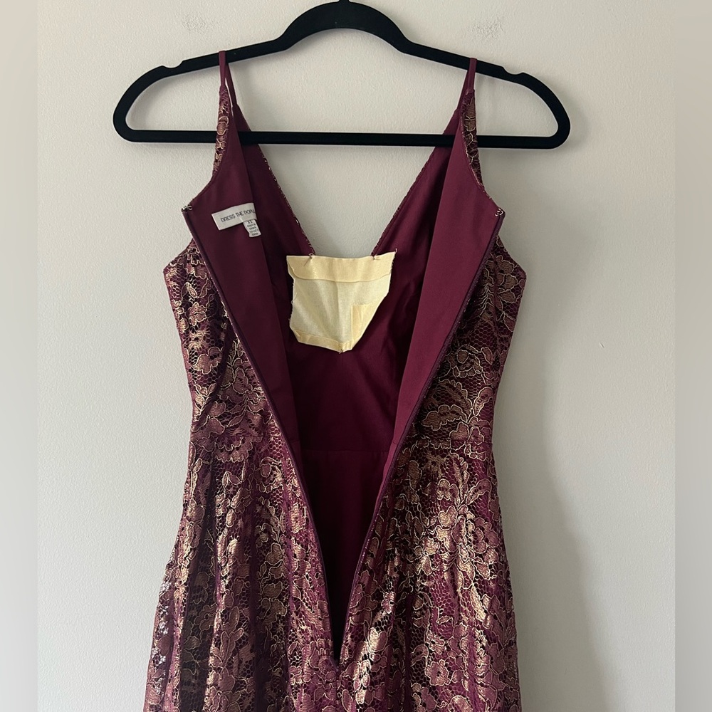 Dress the Population Blair Embellished Cocktail Dress Lace XS Modest Neckline - Picture 10 of 11